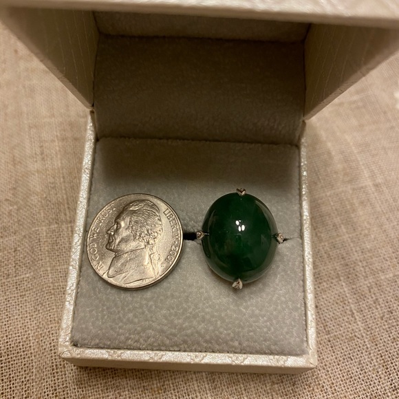 Burmese jadeite ring - Picture 4 of 4